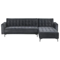 ABERDEEN - Hoekbank - Zwart/Zwart - Linkszijdig - Fluweel -LeenBakker Winkel 5aeed89f59654fc08489d110f12787ac