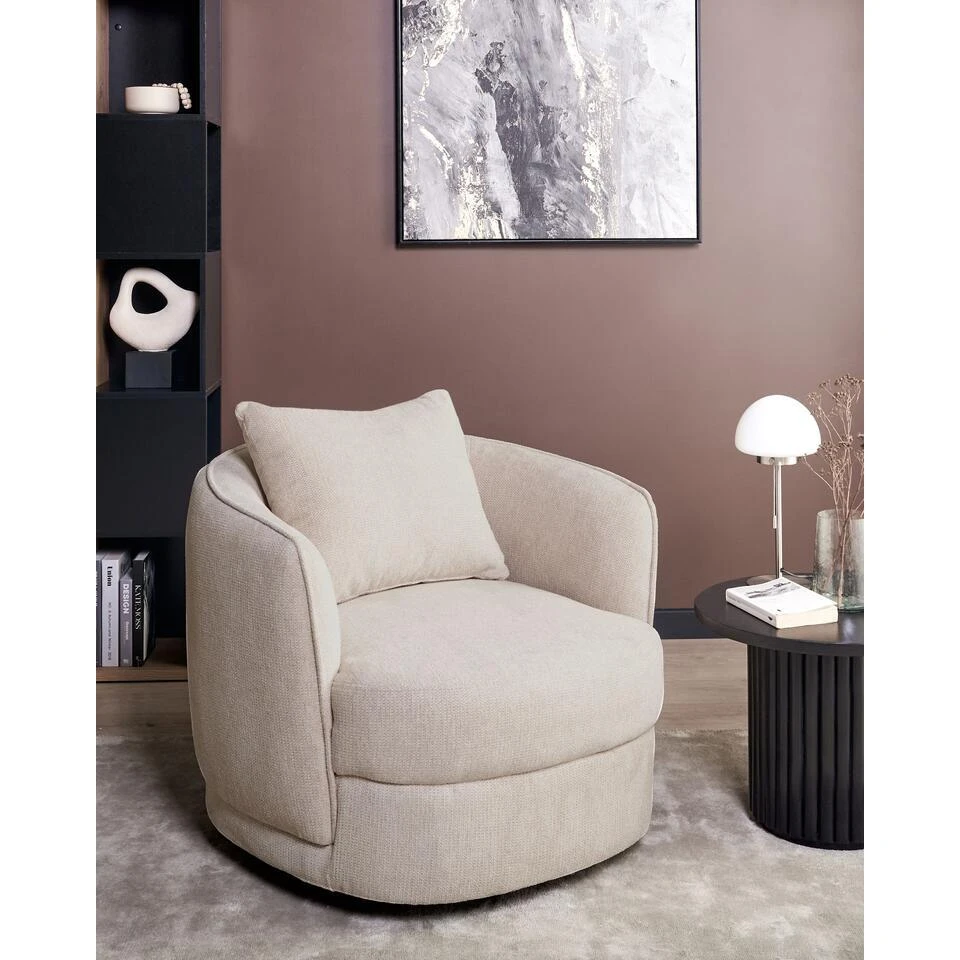 ANDALEN - Fauteuil - Lichtbeige - Polyester 4 ANDALEN - Fauteuil - Lichtbeige - Polyester - Afbeelding 2