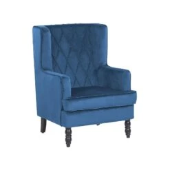 Beliani Fauteuil SANDSET - Blauw Fluweel 9 Beliani Fauteuil SANDSET - Blauw Fluweel -LeenBakker Winkel 5b7936bf639d44c6a3baaf9add873054