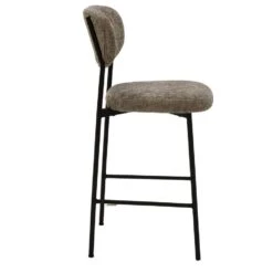 Barstoel Taupe Stof - Zithoogte 65cm - 44x50x97cm - Vajèn - Set Van 2 -LeenBakker Winkel 5c1e68827a5c455895c36c2b34d63027