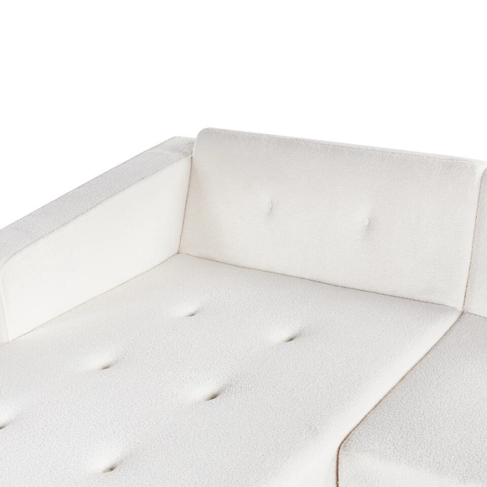 VADSO - Hoekslaapbank - Gebroken Wit - Rechterzijde - Bouclé 11 VADSO - Hoekslaapbank - Gebroken Wit - Rechterzijde - Bouclé - Afbeelding 9