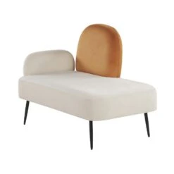 ARCEY - Chaise Longue - Wit - Fluweel -LeenBakker Winkel 5cc47ef56d184cc2aebe4fe308886401