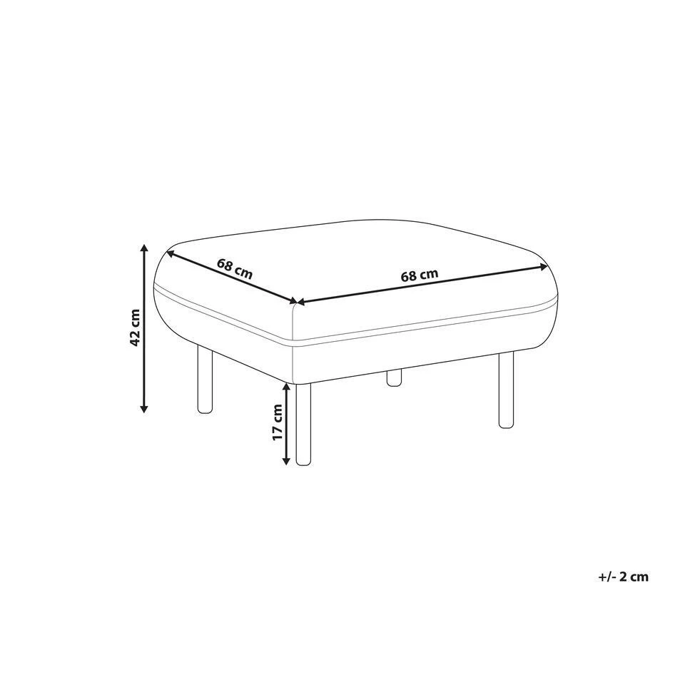 TONSBERG - Ottomaan - Lichtbeige - Polyester 5 TONSBERG - Ottomaan - Lichtbeige - Polyester - Afbeelding 3