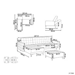 ABERDEEN - Slaapbank Met Ottomaan - Blauw - Rechtszijdig - Fluweel 15 ABERDEEN - Slaapbank Met Ottomaan - Blauw - Rechtszijdig - Fluweel -LeenBakker Winkel 5d1b595725fc4250a57d9873290c0864
