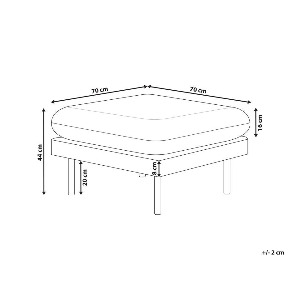 VINTERBRO - Ottomaan - Grijs - Fluweel 5 VINTERBRO - Ottomaan - Grijs - Fluweel - Afbeelding 3