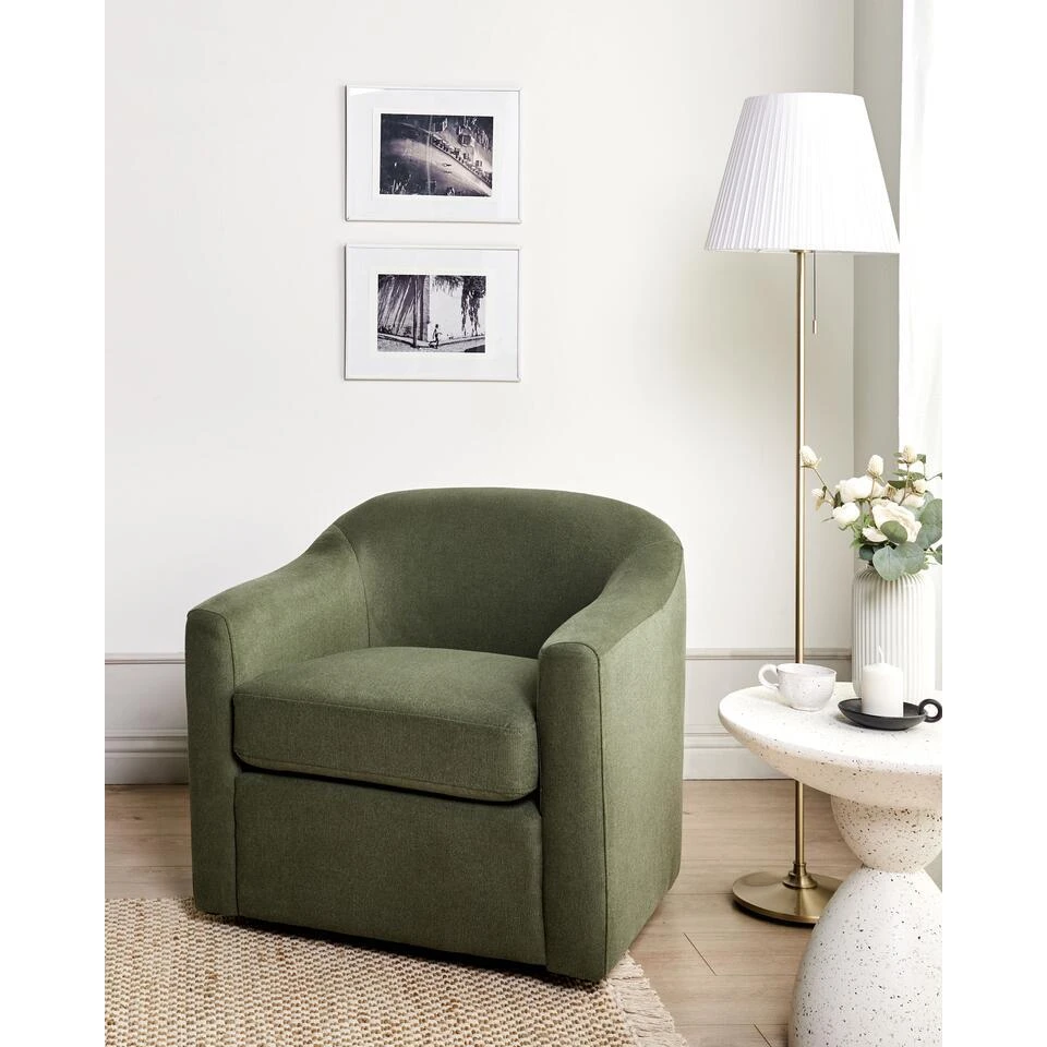 MAGNOR - Fauteuil - Donkergroen - Polyester 4 MAGNOR - Fauteuil - Donkergroen - Polyester - Afbeelding 2