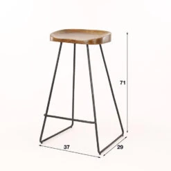 Fraaai - Larissa Barstoel Houten Zitting - Massief Acacia Naturel -LeenBakker Winkel 5d55a610d35f4bf59fca44ea88fdfa4c