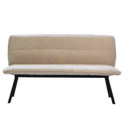 Eetkamerbank Rechthoek - Beige Stof - 160x60x88cm - Harper -LeenBakker Winkel 5d6332001f114fdb92fc5691204403a0