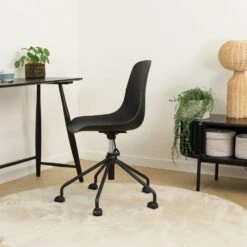 Nolon Nout-Pip Bureaustoel Zwart - Kunststof - Zwart Onderstel -LeenBakker Winkel 5da6149366ce49378c7879f99c701492