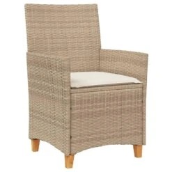 VidaXL - Tuinstoelen Met Kussens - Beige - Poly Rattan En Hout - 2 Stuks -LeenBakker Winkel 5db61aafb6934b41a3dad9d699b64d27