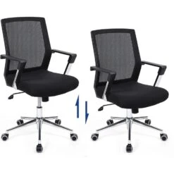 Bureaustoel Met Armleuningen - Computerstoel Op Wieltjes - Verstelbaar - Zwart -LeenBakker Winkel 5dd655f7384c4478ae81b88a0dd328e0