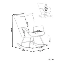 ARSET - Schommelstoel - Lichtblauw - Bouclé 15 ARSET - Schommelstoel - Lichtblauw - Bouclé -LeenBakker Winkel 5f29df8b3fe540f9a8a724dc2c612c84 1