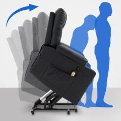 CLP Fauteuil Andover Zwart Frame - Echt Leer - Zwart -LeenBakker Winkel 5f3fe094ec394d65996085a5ed4586e3