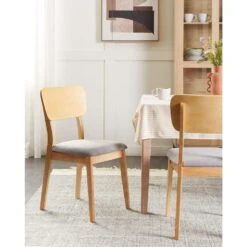 MINIER - Eetkamerstoel Set Van 2 - Lichtgrijs - Hout -LeenBakker Winkel 5f9a3ecd924a41a8bd3431999931330c