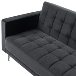 ABERDEEN - Hoekbank - Zwart/Zwart - Linkszijdig - Fluweel -LeenBakker Winkel 60a26bbfc6504574b4fad405d1ae5718