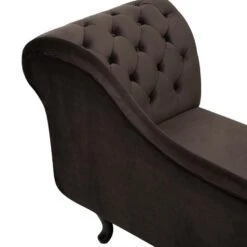 NIMES - Chaise Longue - Bruin - Rechterzijde - Fluweel -LeenBakker Winkel 60d5f7226f7e414aae84bb32a228d4a1
