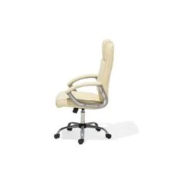 Beliani Bureaustoel COMFORT - Beige Kunstleer 9 Beliani Bureaustoel COMFORT - Beige Kunstleer -LeenBakker Winkel 616fcf61d1934893b4f0d84f5e430152