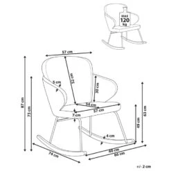 VIKEN - Schommelstoel - Wit - Polyester -LeenBakker Winkel 61e2adcdc1394008aa372b00cf7e31ad