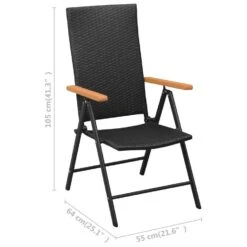 VidaXL - Tuinstoelen - Zwart - Poly Rattan - 4 Stuks -LeenBakker Winkel 6237e5e391f44b1d879d59bdce631d07