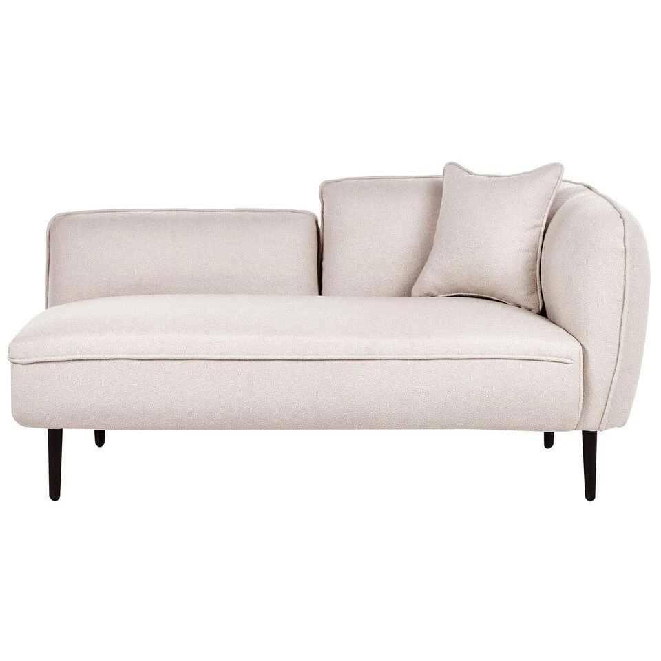 CHEVANNES - Chaise Longue - Beige - Polyester 6 CHEVANNES - Chaise Longue - Beige - Polyester - Afbeelding 4