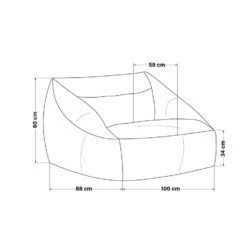 Merkloos HOME DELUXE Zitzak COSY Beige -LeenBakker Winkel 62d3cd19d2b342319281e342ec162e5b 1