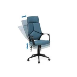 Beliani Bureaustoel DELIGHT - Blauw Polyester -LeenBakker Winkel 6382ae6da8e04ff7aab5db71202c8ae1