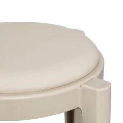 Five Bijzet Krukje/stoel - Beige - D41 X H47 Cm -LeenBakker Winkel 63e693e5b2d3410eaffdefb731d223dd