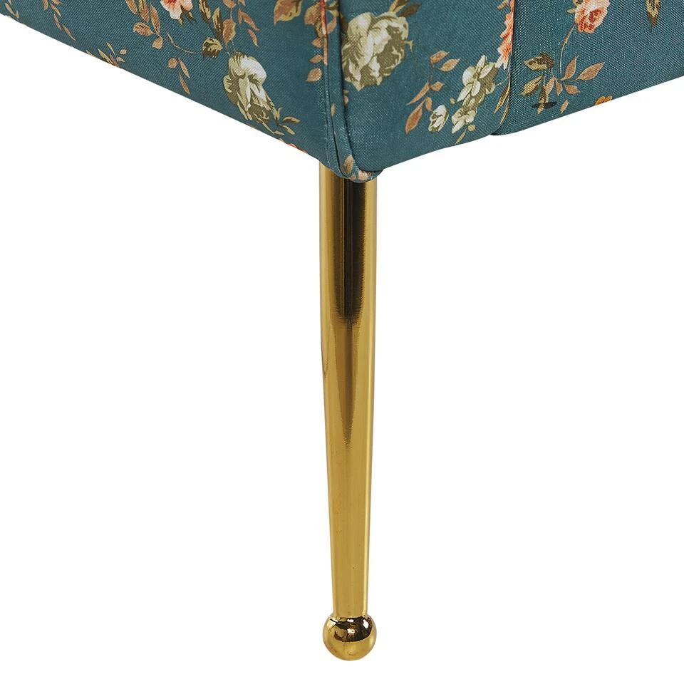 NANTILLY - Chaise Longue - Blauw - Symmetrisch - Fluweel 12 NANTILLY - Chaise Longue - Blauw - Symmetrisch - Fluweel - Afbeelding 10