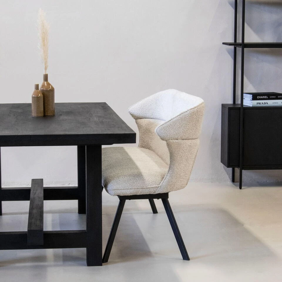 Eetkamerbank Rechthoek - Beige Stof - 160x60x88cm - Avery 7 Eetkamerbank Rechthoek - Beige Stof - 160x60x88cm - Avery - Afbeelding 5