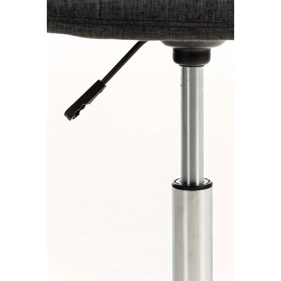 CLP Bureaustoel Emil Chroom Frame - Stof - Donkergrijs 10 CLP Bureaustoel Emil Chroom Frame - Stof - Donkergrijs - Afbeelding 8