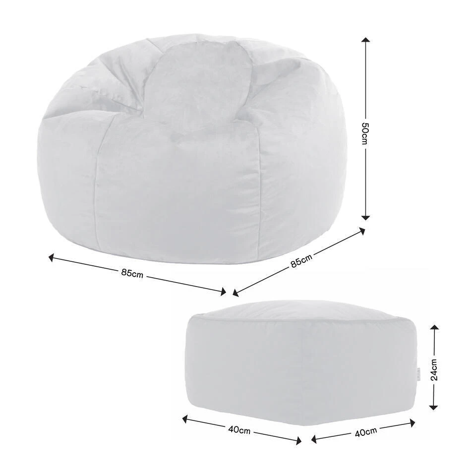 Icon Zitzak En Poef Kingston - Fluwelen Zitzak - Blauwgroen 5 Icon Zitzak En Poef Kingston - Fluwelen Zitzak - Blauwgroen - Afbeelding 3