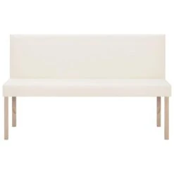VidaXL Bankje 139,5 Cm Kunstleer Crème -LeenBakker Winkel 65180bcdbed7406bae2c2c0e5cc1b972