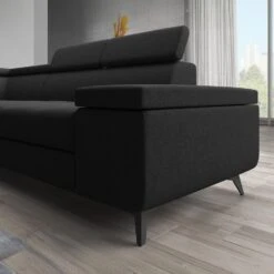 Meubella - Hoekbank Destiny - Zwart - Stof - Links 13 Meubella - Hoekbank Destiny - Zwart - Stof - Links -LeenBakker Winkel 65b7d99162bc4623b3238c8bf8707548