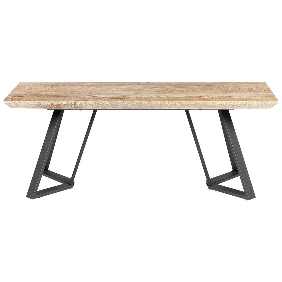 Beliani Hocker UPTON - Lichte Houtkleur Mdf, Metaal 6 Beliani Hocker UPTON - Lichte Houtkleur Mdf, Metaal - Afbeelding 4