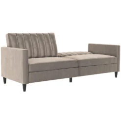 Celine - 3-zits Slaapbank In Taupe Fluweel -LeenBakker Winkel 66c70701dc764a5f9bffaf9ad1fd9e75