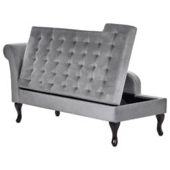 PESSAC - Chaise Longue - Lichtgrijs - Linkerzijde - Fluweel -LeenBakker Winkel 66f22460915a49e8b5177069e1496598