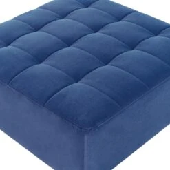 ABERDEEN - Ottomaan - Blauw - Fluweel 14 ABERDEEN - Ottomaan - Blauw - Fluweel -LeenBakker Winkel 67c064dfbc50404a937e773c0330504e