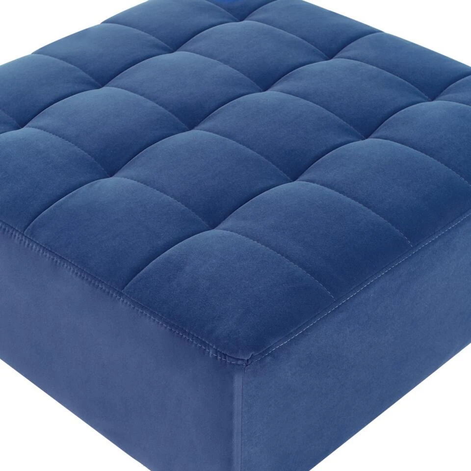 ABERDEEN - Ottomaan - Blauw - Fluweel 8 ABERDEEN - Ottomaan - Blauw - Fluweel - Afbeelding 6