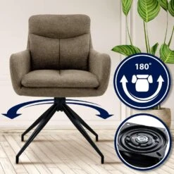 CLP Eetkamerstoel Somers Zwart Frame - Stof - Bruin -LeenBakker Winkel 67cee87873cb40a09e759e28c696daab