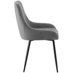 CLP Eetkamerstoel Elmira Zwart Frame - Fluweel - Donkergrijs -LeenBakker Winkel 686fc739be7940e0808e43a3a67b29a9