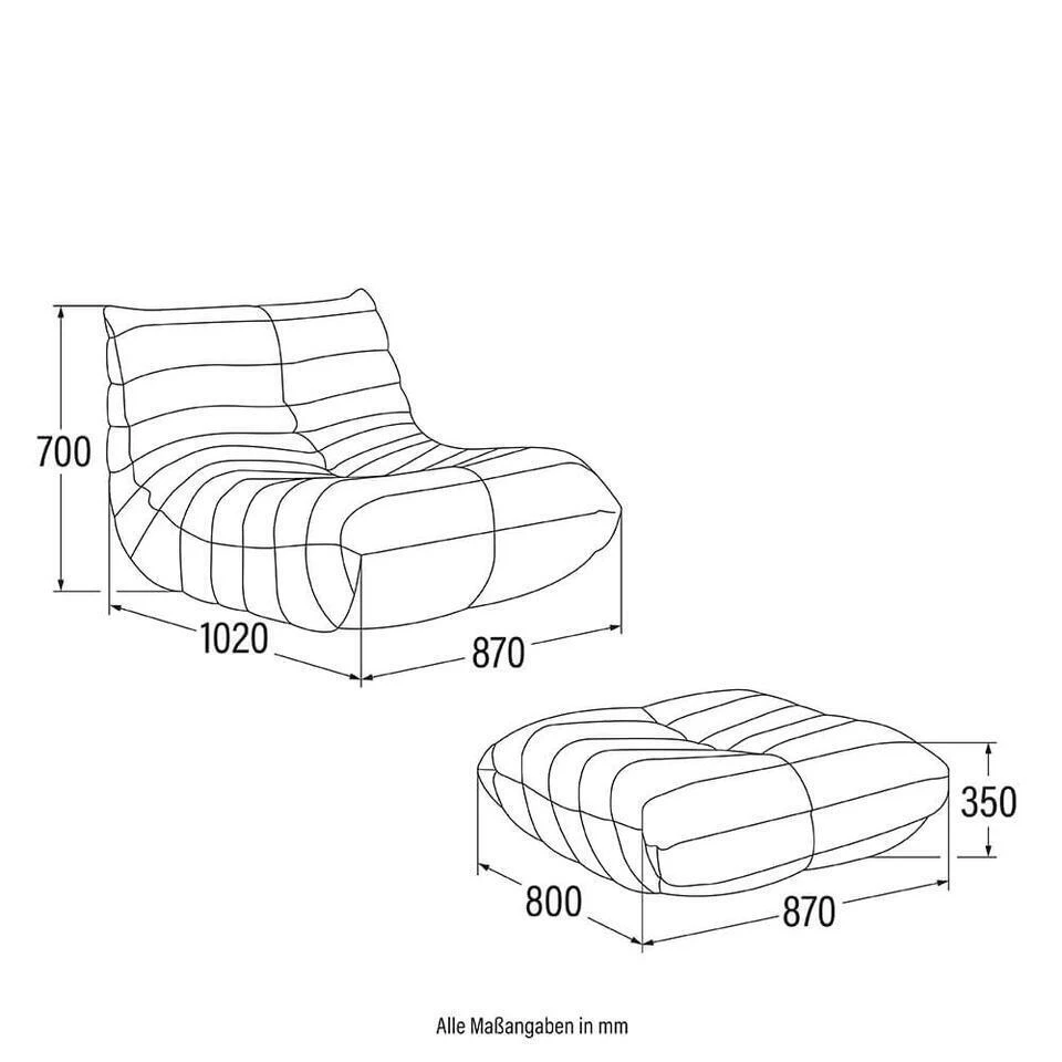 Merkloos HOME DELUXE Relax Fauteuil Met Kruk CHILL - Grijs 12 Merkloos HOME DELUXE Relax Fauteuil Met Kruk CHILL - Grijs - Afbeelding 10