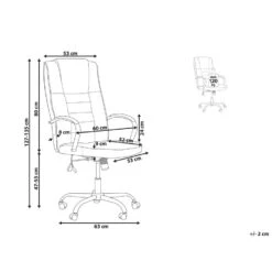 Beliani Bureaustoel GRANDEUR - Beige Kunstleer -LeenBakker Winkel 6a175f1581464dc7bb072422a56c8d59