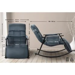 CLP Schommelstoel Cathy Fluweel - Donkergrijs -LeenBakker Winkel 6a8dc33b9e9c49b2bda3c4aeab716ef4