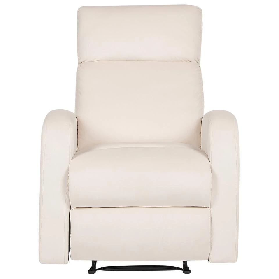 VERDAL - Relaxfauteuil Handmatig - Wit - Fluweel 11 VERDAL - Relaxfauteuil Handmatig - Wit - Fluweel - Afbeelding 9