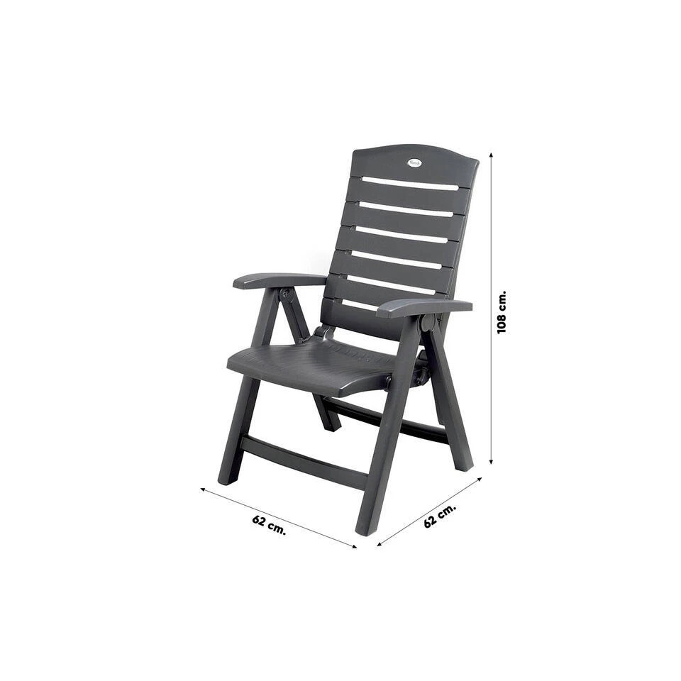 Hartman Florion Recliner Verstelbare Tuinstoel - Royal Grey 8 Hartman Florion Recliner Verstelbare Tuinstoel - Royal Grey - Afbeelding 6
