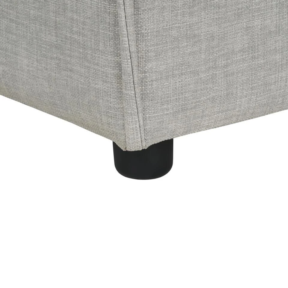 ARDAL - Ottomaan - Lichtgrijs - Polyester 8 ARDAL - Ottomaan - Lichtgrijs - Polyester - Afbeelding 6