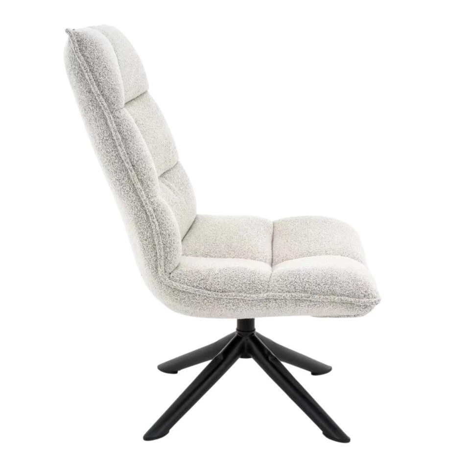 Fauteuil Lucas - Bouclé Beige 5 Fauteuil Lucas - Bouclé Beige - Afbeelding 3