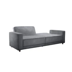 Allie - 3-zits Slaapbank In Antraciet Fluweel -LeenBakker Winkel 6cab5085f8e845f9a40866905fbc03ff