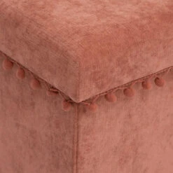 Atmosphera Storage Poef/hocker - Opvouwbaar - Steenrood - 38x38 Cm -LeenBakker Winkel 6d1368f5e99b407c8384e8dbaa280598