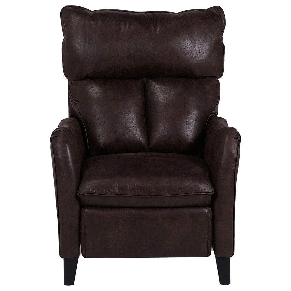 ROYSTON - TV-fauteuil - Bruin - Kunstleer 9 ROYSTON - TV-fauteuil - Bruin - Kunstleer - Afbeelding 7